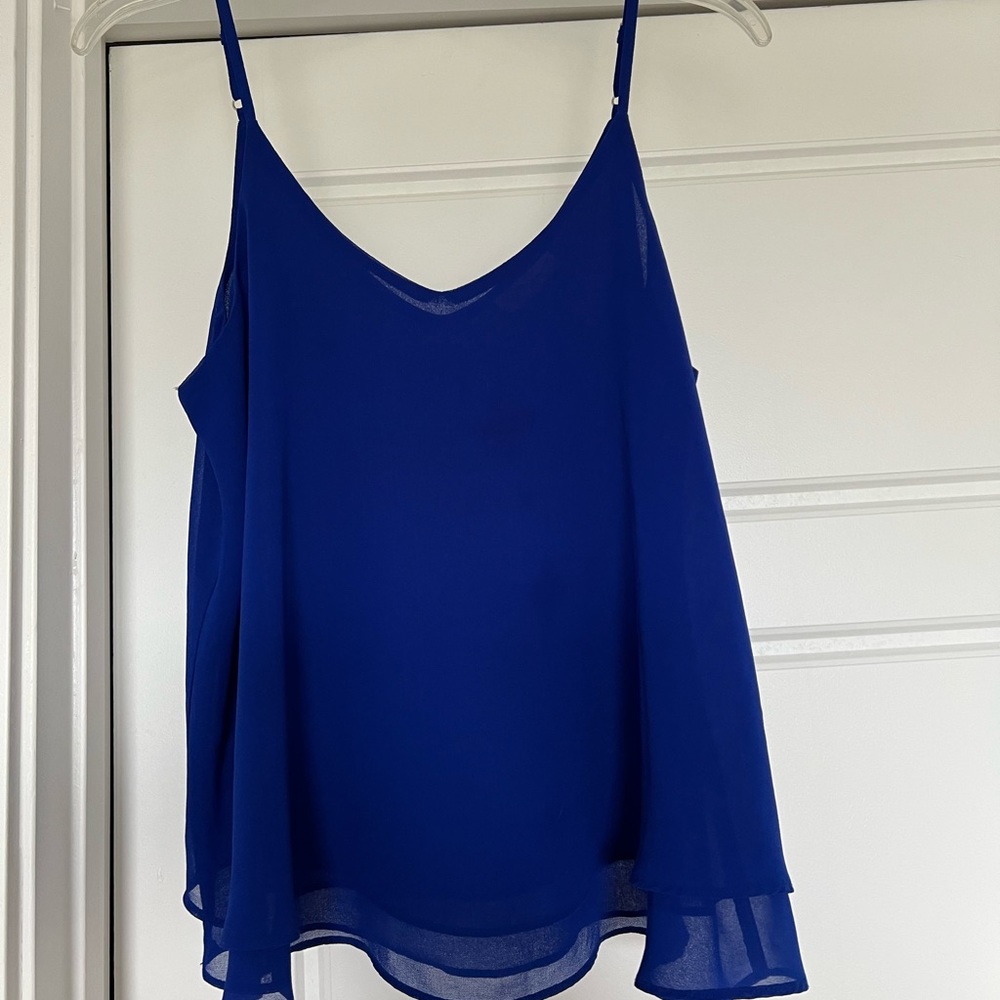 Cobalt Blue Tank Top. Size: M. Brand: E&M